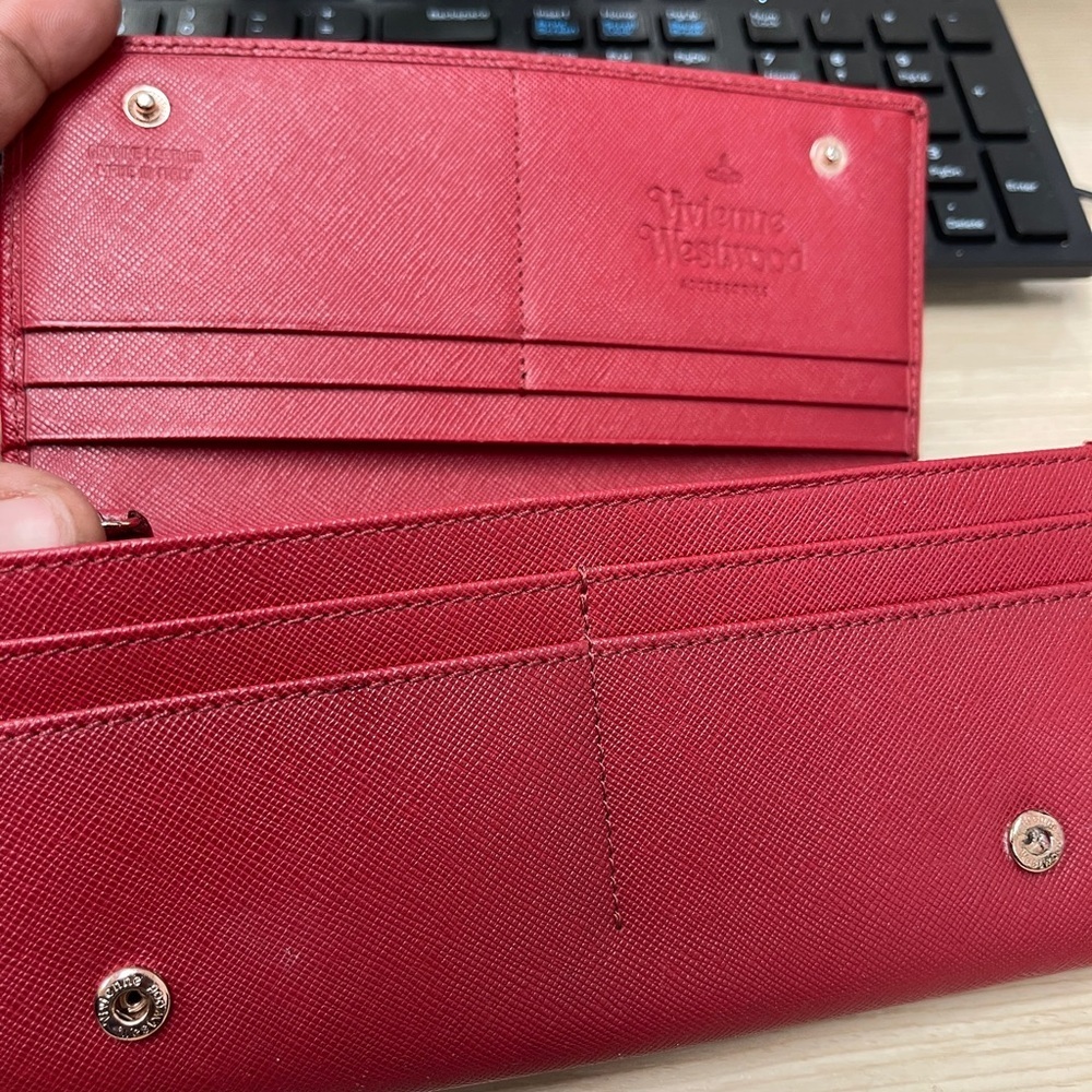 Vivienne Westwood Red & Rose Gold Women's Wallet - Picture 5 of 17